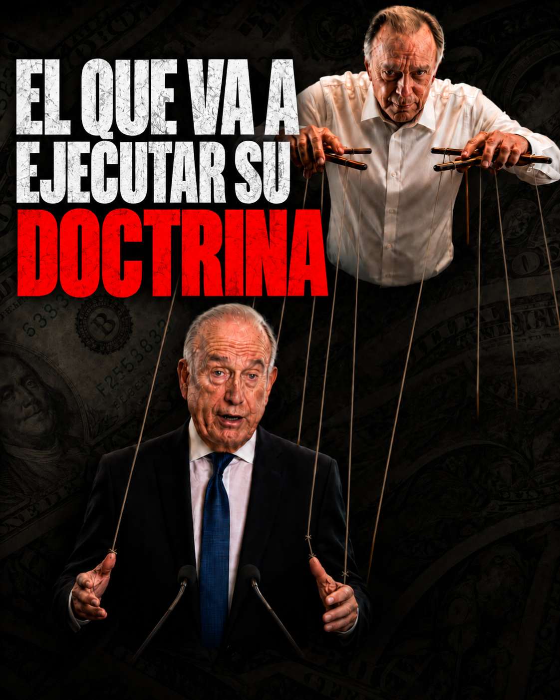 El que va a ejecutar su doctrina — Mike Fernandez manejando los hilos de un títere que representa a Eliott Rodriguez